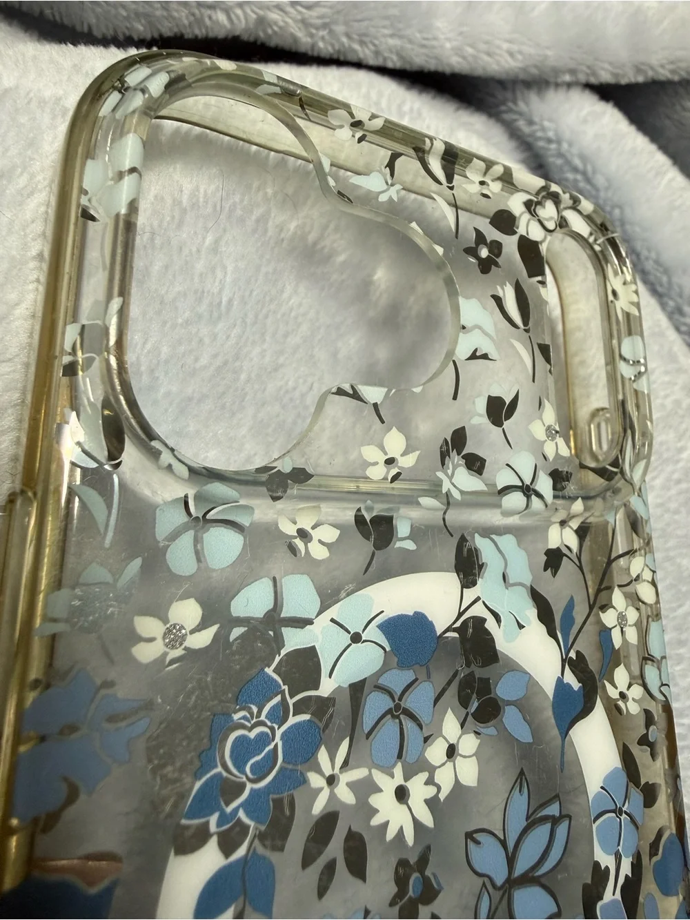 Kate Spade NY -Flowerbed Blue MagSafe case iphone-17 pro max  iPhone 17 Pro Max